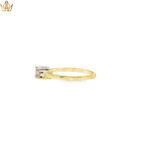Load image into Gallery viewer, 18ct Gold Ring with Three Square Cut Diamond Clusters