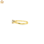 18ct Gold Solitaire Ring with Round Cut Diamond
