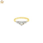 Load image into Gallery viewer, 18ct Gold &amp; Platinum Solitaire Ring with Round Cut Diamond