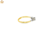 Load image into Gallery viewer, 18ct Gold &amp; Platinum Solitaire Ring with Round Cut Diamond