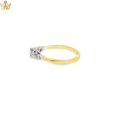 18ct Gold & Platinum Solitaire Ring with Round Cut Diamond