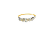 18ct Gold & Platinum Ring with Round Cut Diamonds