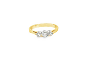 18ct Gold Ring with Round Cut Diamonds