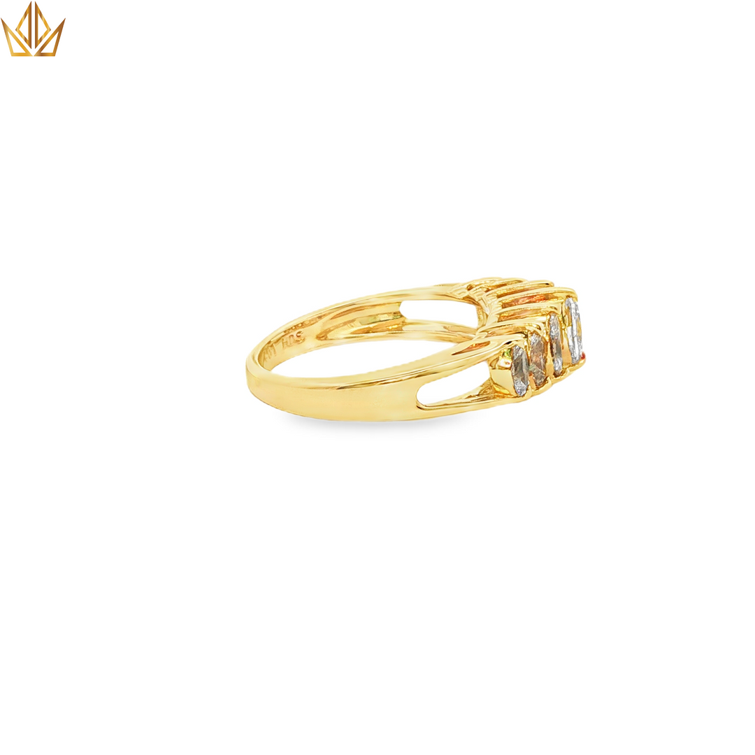 14ct Gold Multi-Diamond Marquise Brilliant Cut Ring