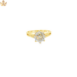 Load image into Gallery viewer, 18ct Gold Diamond Floral Cluster Ring