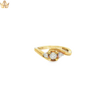 Load image into Gallery viewer, 9ct Gold Multistone Ring with Round Cut Diamond