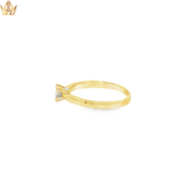 18ct Gold Princess Cut Diamond Solitaire Ring