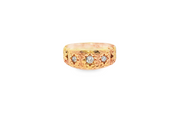18ct Gold Band Ring with Round Brilliant Cut Diamonds