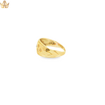 Load image into Gallery viewer, 9ct Gold Band Ring with Star Set Round Cut Diamonds (Antique)