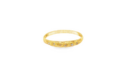 14ct Gold Band Ring with Round Brilliant Cut Diamonds