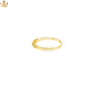 14ct Gold Band Ring with Round Brilliant Cut Diamonds