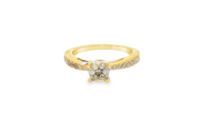 9ct Gold Diamond Ring with Round Brilliant Cut