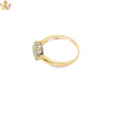 9ct Gold Diamond Multistone Ring with Round Brilliant Cut Diamonds