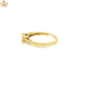 18ct Gold Multistone Ring with Square Cut Diamonds