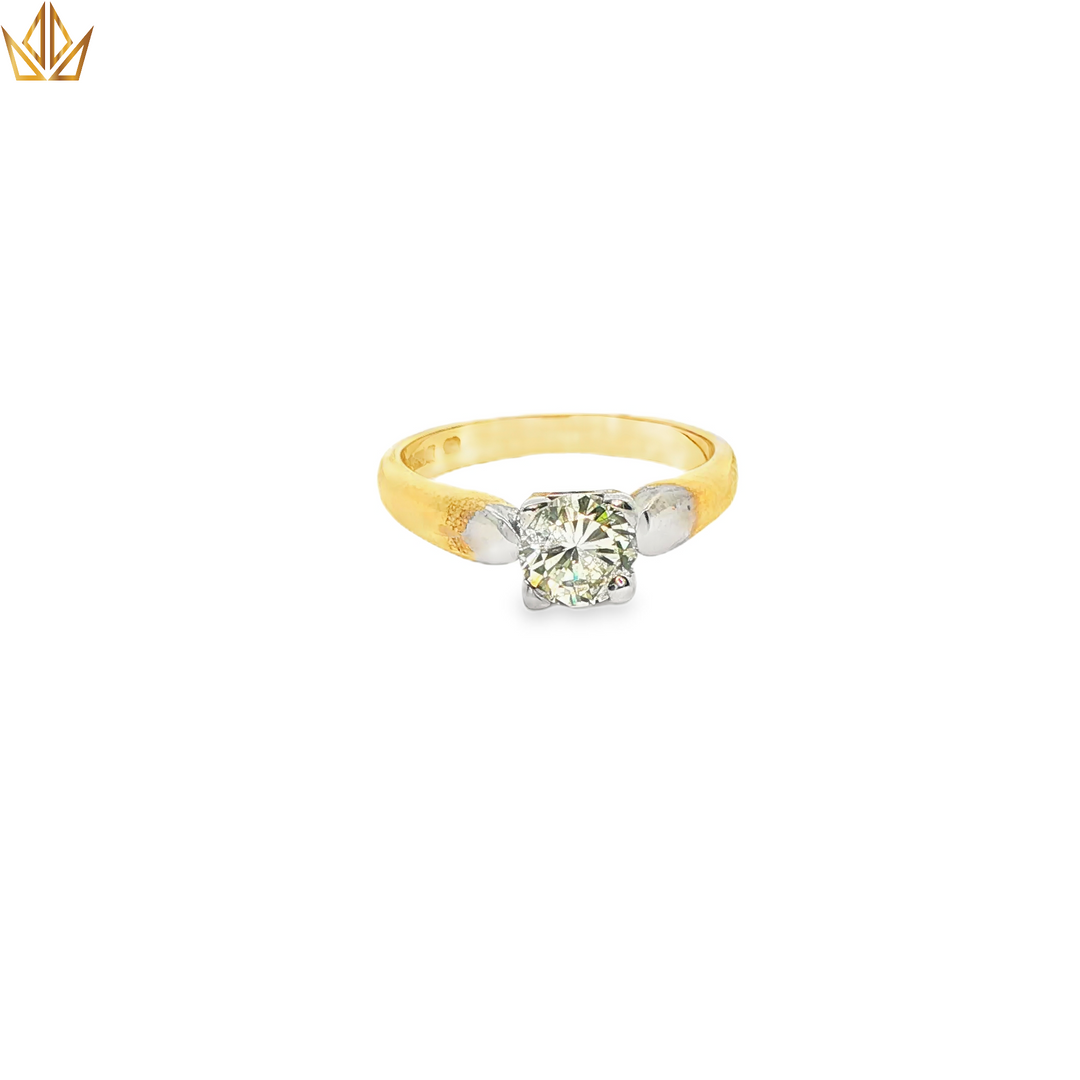 18ct Gold Solitaire Ring with Round Brilliant Diamond
