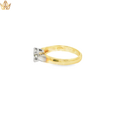 18ct Gold Solitaire Ring with Round Brilliant Diamond