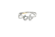 White Gold Multistone Ring with Round Cut Diamonds
