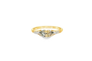 18ct Gold & Platinum Ring with Round Cut Diamonds