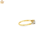 Load image into Gallery viewer, 18ct Gold &amp; Platinum Ring with Round Cut Diamonds