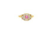 9ct Gold Cocktail Ring with Vivid Pink Sapphire