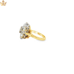 Load image into Gallery viewer, 18ct Gold Cocktail Ring with Round Cut Diamond Cluster