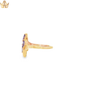 Load image into Gallery viewer, 9ct Gold Ring with Bluish Purple Tanzanite Gemstones