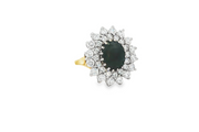 9ct Gold Cocktail Ring with Sapphire & Diamonds
