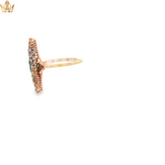 Load image into Gallery viewer, 18ct Gold Ring with Emerald &amp; Diamonds (Vintage)