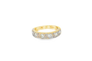 18ct Yellow Gold Multistone Diamond Ring with Round Brilliant Cut Diamonds