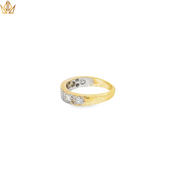 18ct Yellow Gold Multistone Diamond Ring with Round Brilliant Cut Diamonds