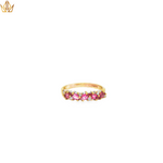 Load image into Gallery viewer, 9ct Yellow Gold Ring with Marquise-Cut Pink Sapphires