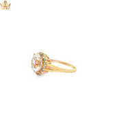9ct Gold Cocktail Ring with Round Cut Topaz