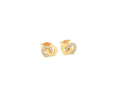 14ct Interlocking Circle Stud Earrings in Yellow Gold