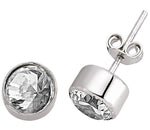 Load image into Gallery viewer, 14ct White Gold Solitaire Earrings