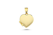 14ct Heart Design Locket Personalised Gold Pendant (Chain Not Included)