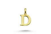 14ct Letter D Gold Pendant (Chain Not Included)