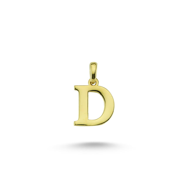 14ct Letter D Gold Pendant (Chain Not Included)