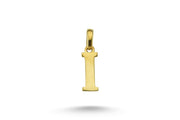 14ct Letter I Gold Pendant (Chain Not Included)