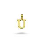 Load image into Gallery viewer, 14ct Letter U Gold Pendant (Chain Not Included)
