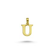 14ct Letter U Gold Pendant (Chain Not Included)