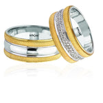 Load image into Gallery viewer, 14ct Yellow &amp; White Gold Wedding Ring