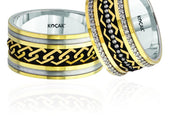 14ct Yellow & White Gold Wedding Ring