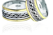 14ct Yellow & White Gold Wedding Ring