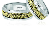 14ct Yellow & White Gold Wedding Ring