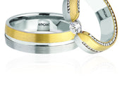 14ct White Yellow Gold Wedding Ring