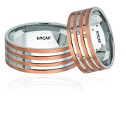 14ct Rose White Gold Wedding Ring