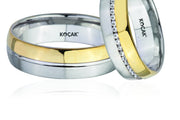 14ct White Yellow Gold Wedding Ring