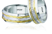 14ct White Yellow Gold Wedding Ring