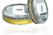 14ct White Yellow Gold Wedding Ring