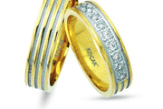 14ct White Yellow Gold Wedding Ring